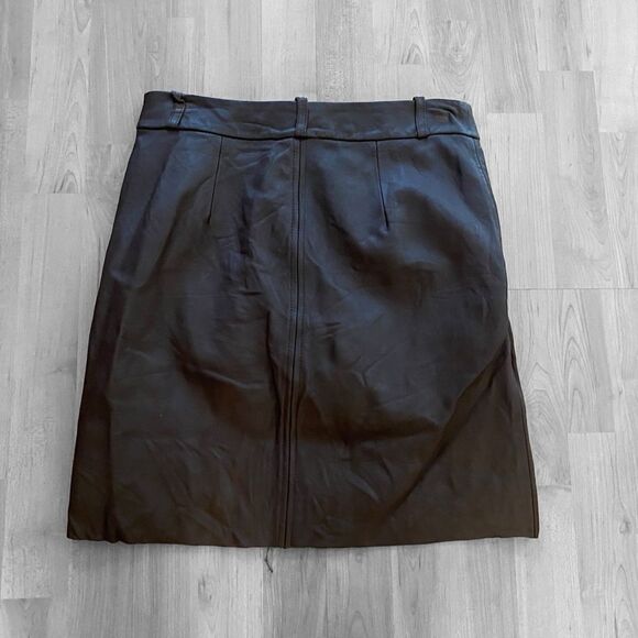 Veda Leather Mini Skirt Size 4 - Picture 2 of 4